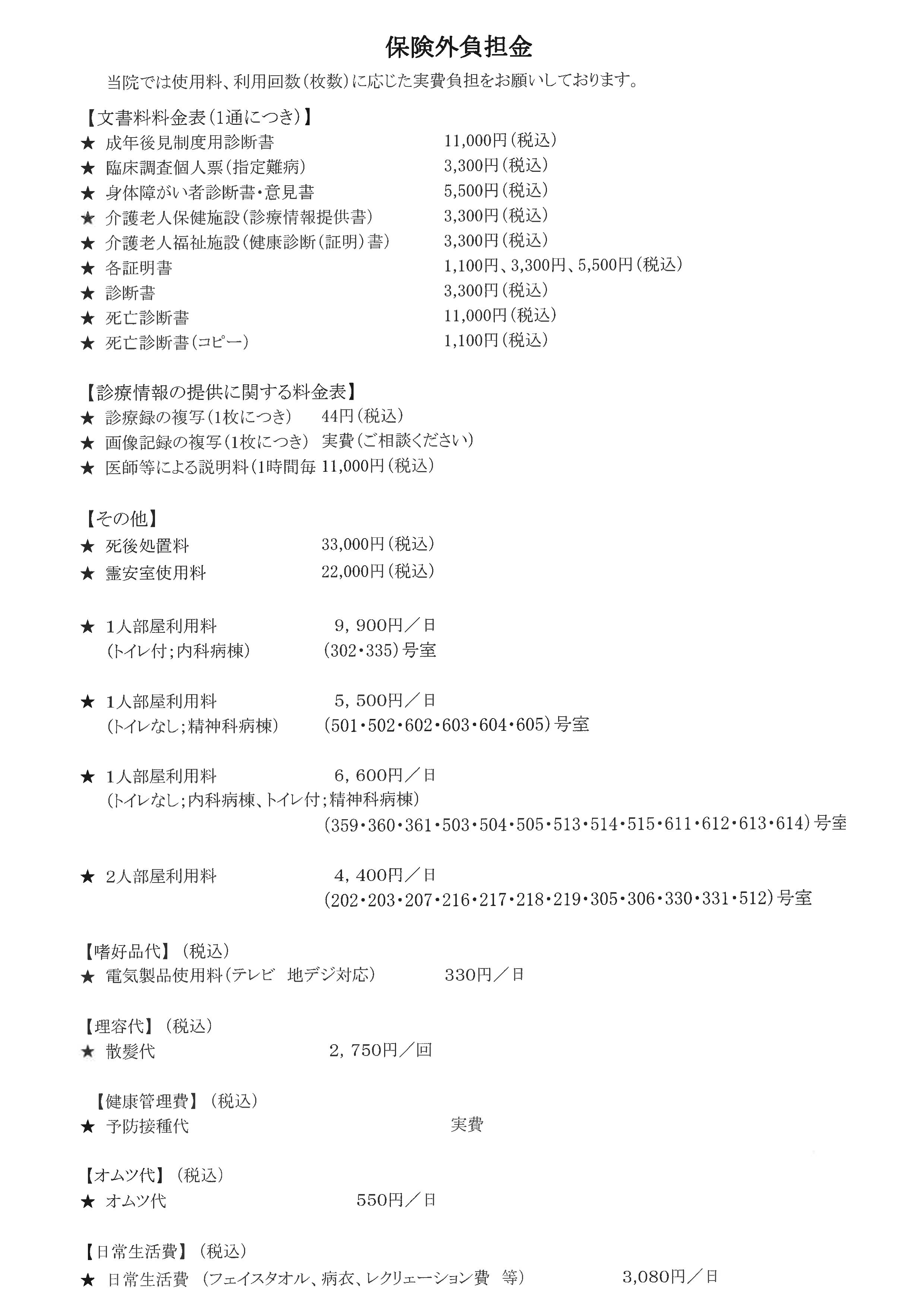 保険外負担金